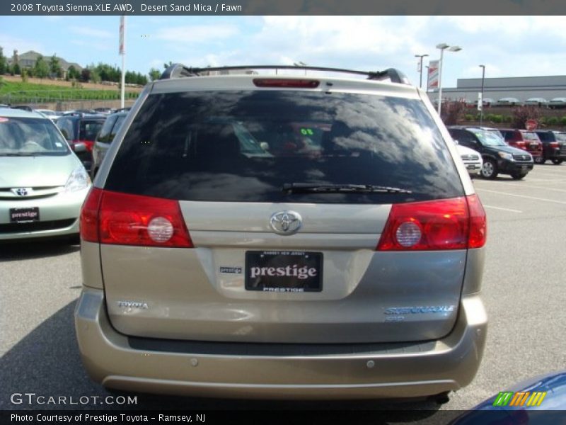 Desert Sand Mica / Fawn 2008 Toyota Sienna XLE AWD