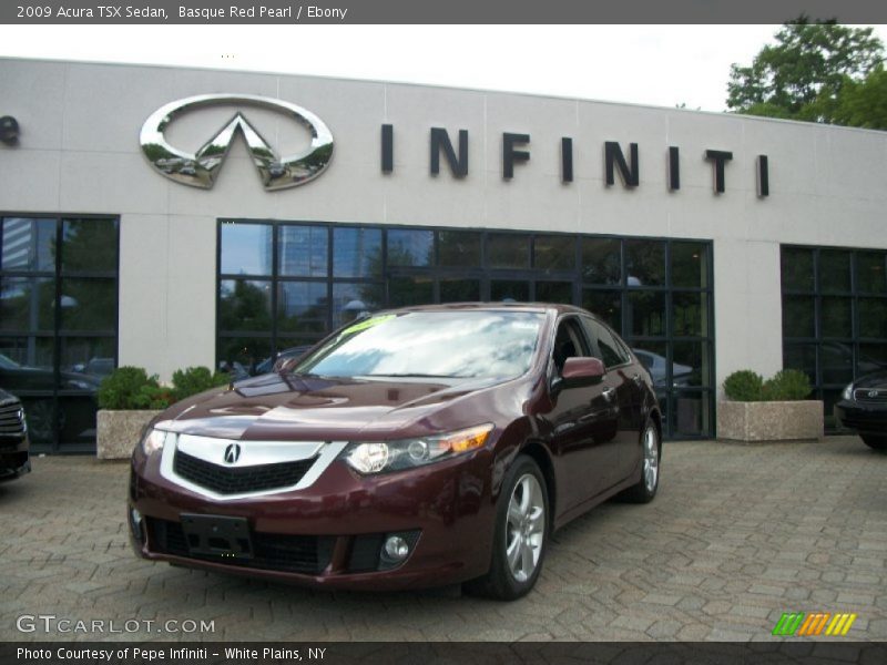 Basque Red Pearl / Ebony 2009 Acura TSX Sedan