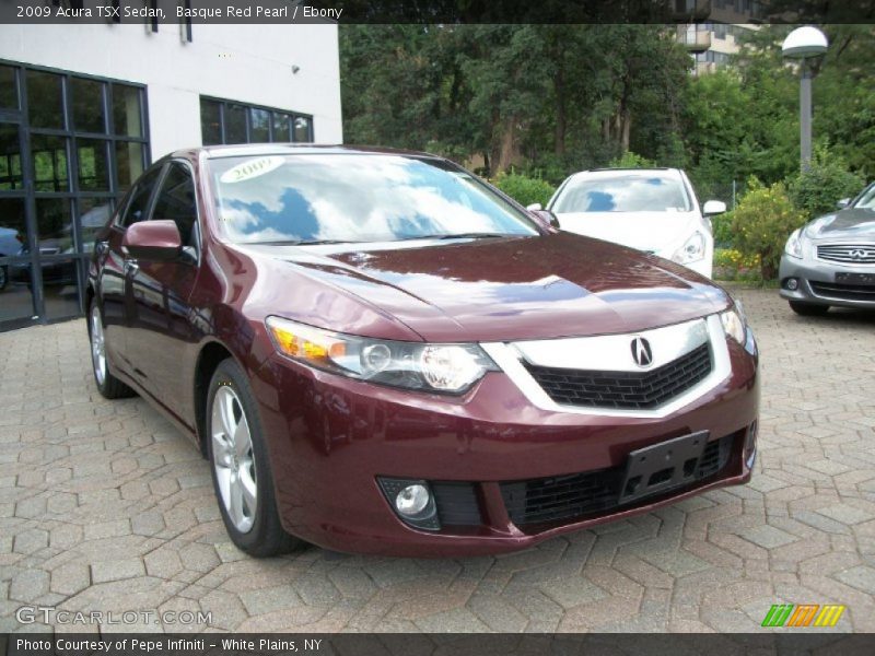 Basque Red Pearl / Ebony 2009 Acura TSX Sedan