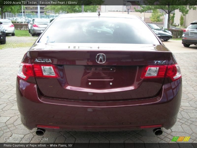 Basque Red Pearl / Ebony 2009 Acura TSX Sedan