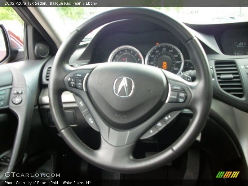 Basque Red Pearl / Ebony 2009 Acura TSX Sedan