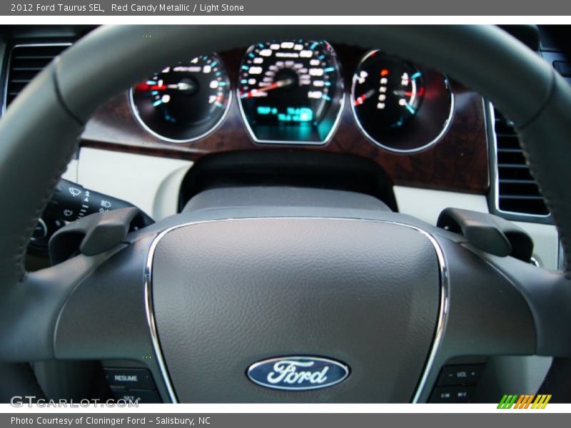Red Candy Metallic / Light Stone 2012 Ford Taurus SEL