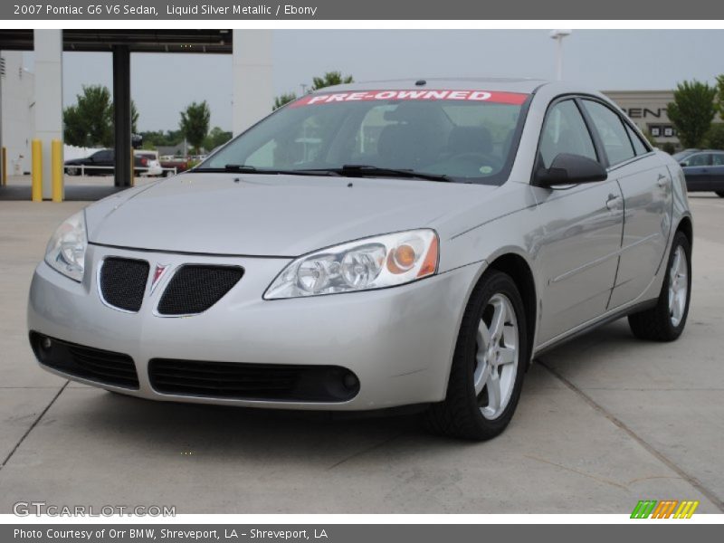 Liquid Silver Metallic / Ebony 2007 Pontiac G6 V6 Sedan