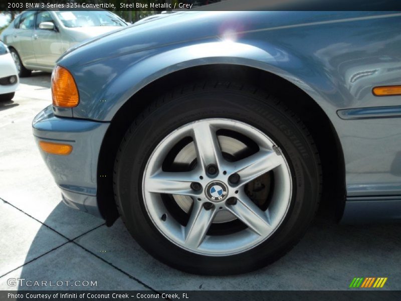 Steel Blue Metallic / Grey 2003 BMW 3 Series 325i Convertible