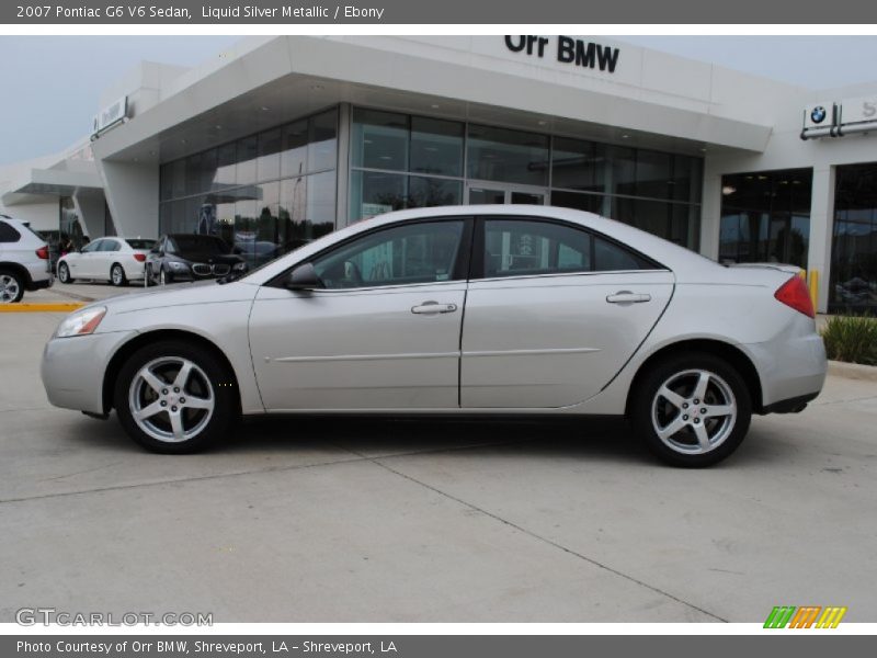 Liquid Silver Metallic / Ebony 2007 Pontiac G6 V6 Sedan