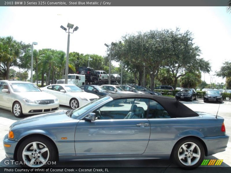 Steel Blue Metallic / Grey 2003 BMW 3 Series 325i Convertible