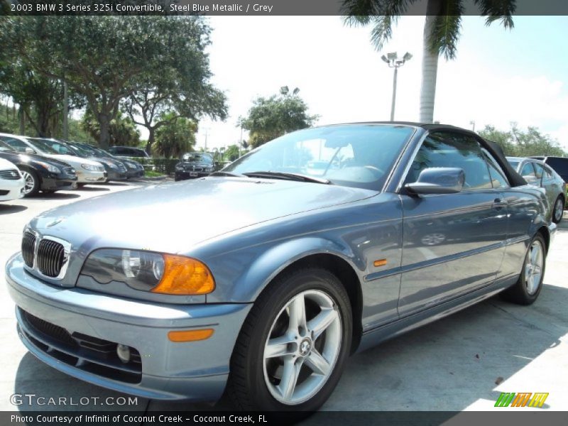 Steel Blue Metallic / Grey 2003 BMW 3 Series 325i Convertible