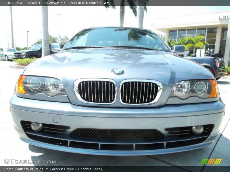 Steel Blue Metallic / Grey 2003 BMW 3 Series 325i Convertible