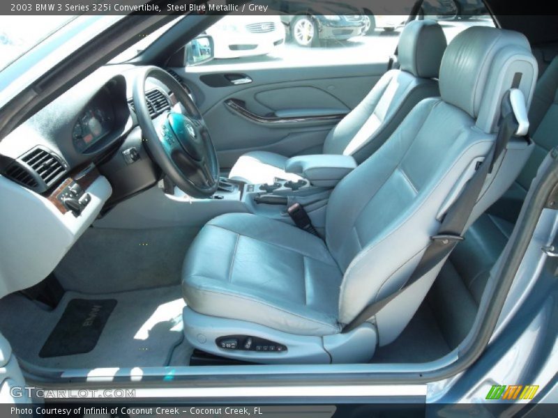 Steel Blue Metallic / Grey 2003 BMW 3 Series 325i Convertible