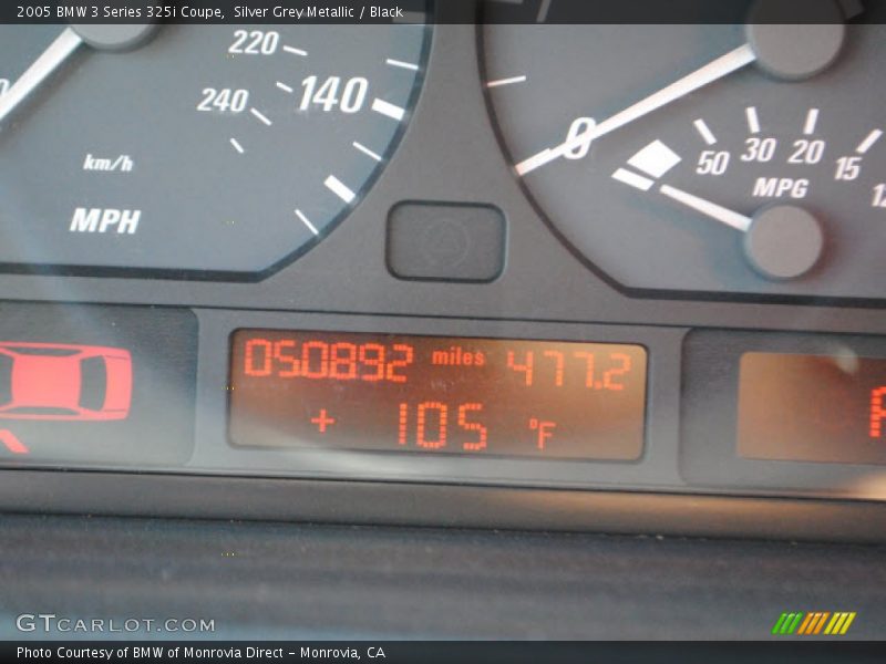Silver Grey Metallic / Black 2005 BMW 3 Series 325i Coupe