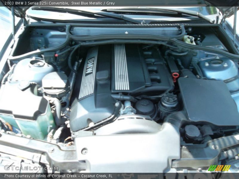 Steel Blue Metallic / Grey 2003 BMW 3 Series 325i Convertible