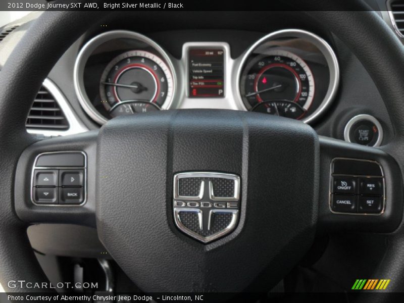 Bright Silver Metallic / Black 2012 Dodge Journey SXT AWD