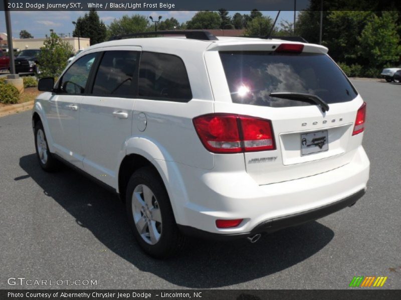 White / Black/Light Frost Beige 2012 Dodge Journey SXT