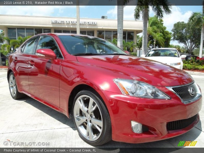 Matador Red Mica / Black 2010 Lexus IS 250