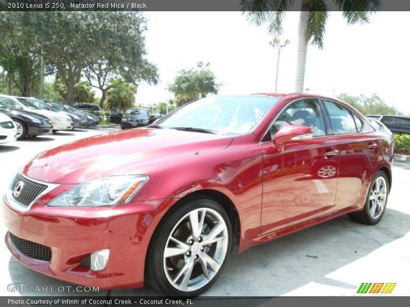 Matador Red Mica / Black 2010 Lexus IS 250