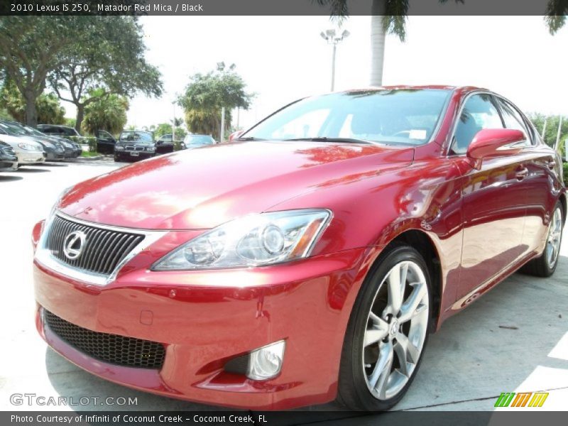 Matador Red Mica / Black 2010 Lexus IS 250