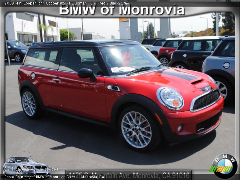 Chili Red / Black/Grey 2009 Mini Cooper John Cooper Works Clubman