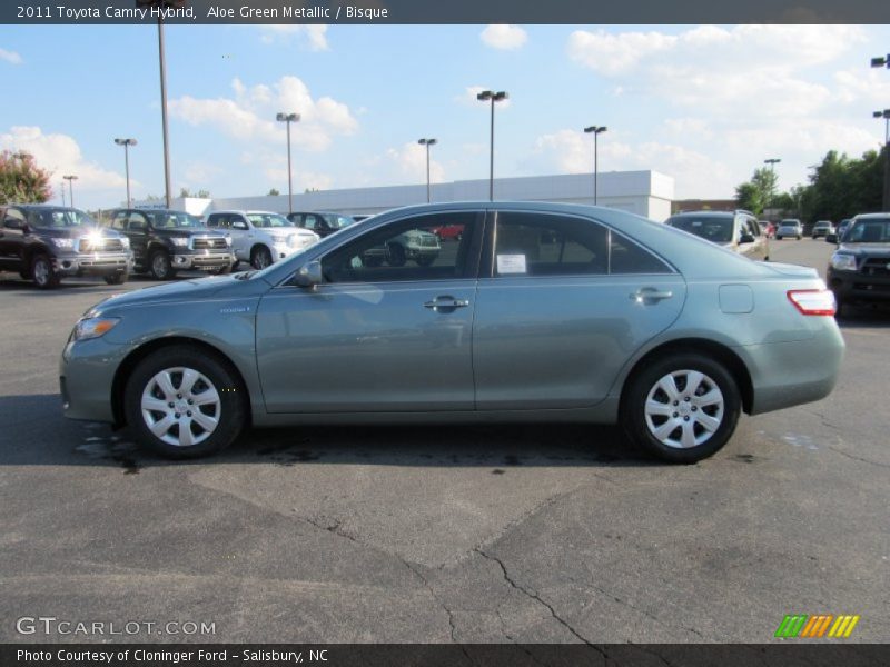 Aloe Green Metallic / Bisque 2011 Toyota Camry Hybrid