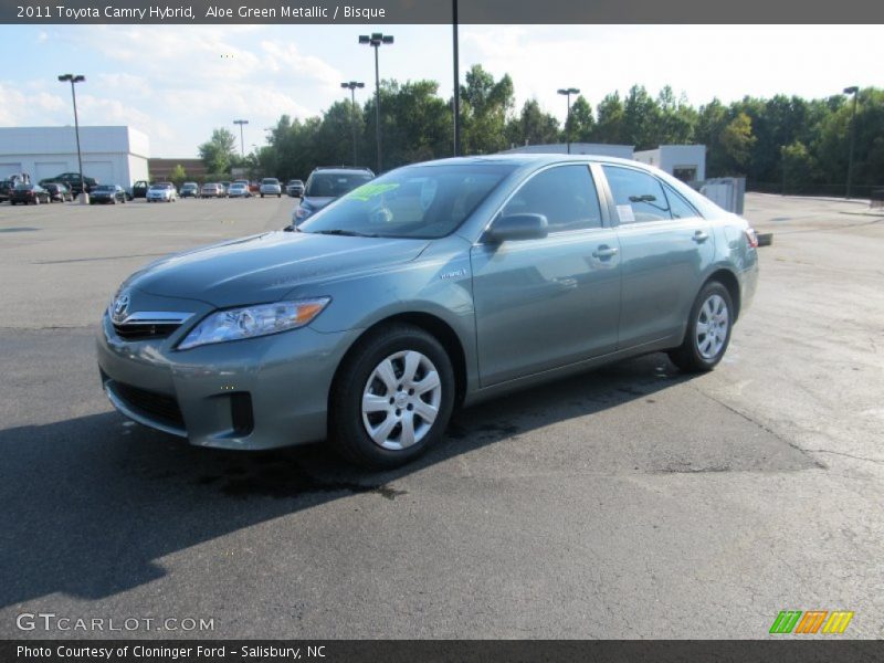 Aloe Green Metallic / Bisque 2011 Toyota Camry Hybrid