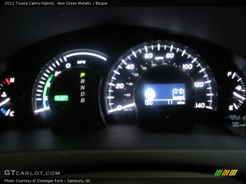 Aloe Green Metallic / Bisque 2011 Toyota Camry Hybrid