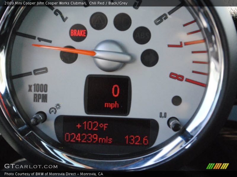 Chili Red / Black/Grey 2009 Mini Cooper John Cooper Works Clubman