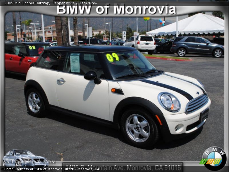 Pepper White / Black/Grey 2009 Mini Cooper Hardtop