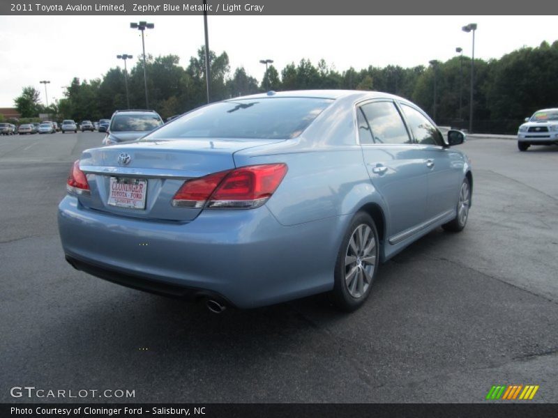 Zephyr Blue Metallic / Light Gray 2011 Toyota Avalon Limited