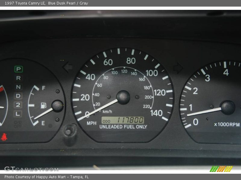 Blue Dusk Pearl / Gray 1997 Toyota Camry LE