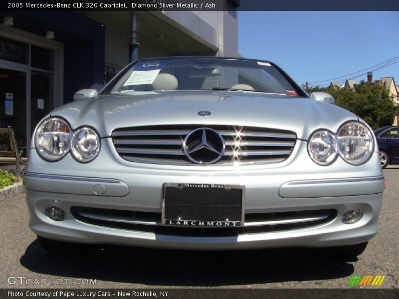 Diamond Silver Metallic / Ash 2005 Mercedes-Benz CLK 320 Cabriolet