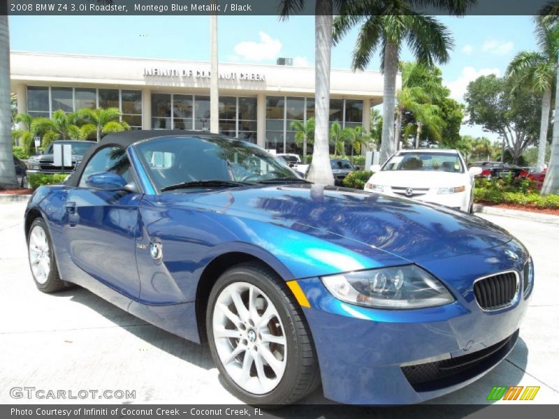 Montego Blue Metallic / Black 2008 BMW Z4 3.0i Roadster