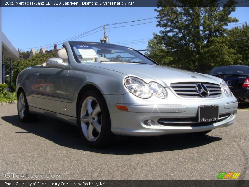 Diamond Silver Metallic / Ash 2005 Mercedes-Benz CLK 320 Cabriolet