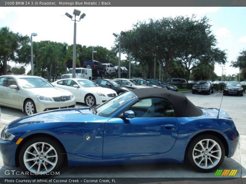 Montego Blue Metallic / Black 2008 BMW Z4 3.0i Roadster