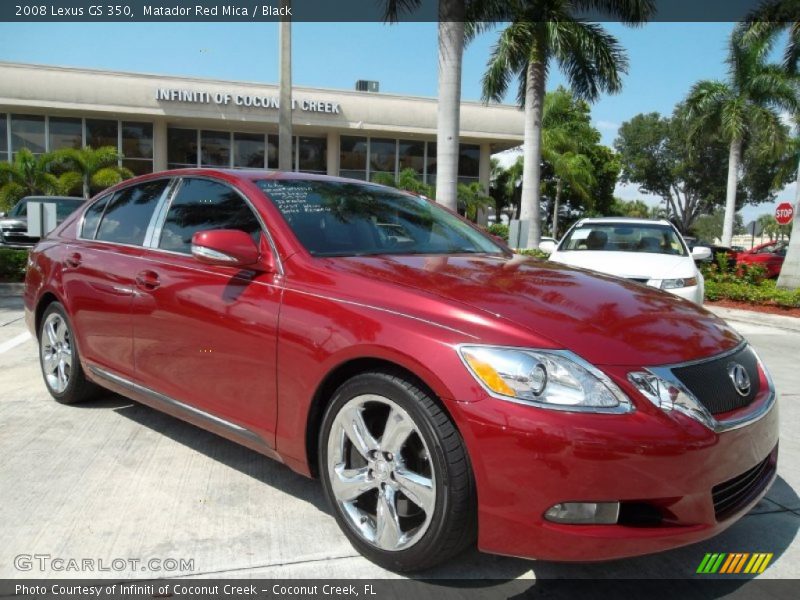 Matador Red Mica / Black 2008 Lexus GS 350