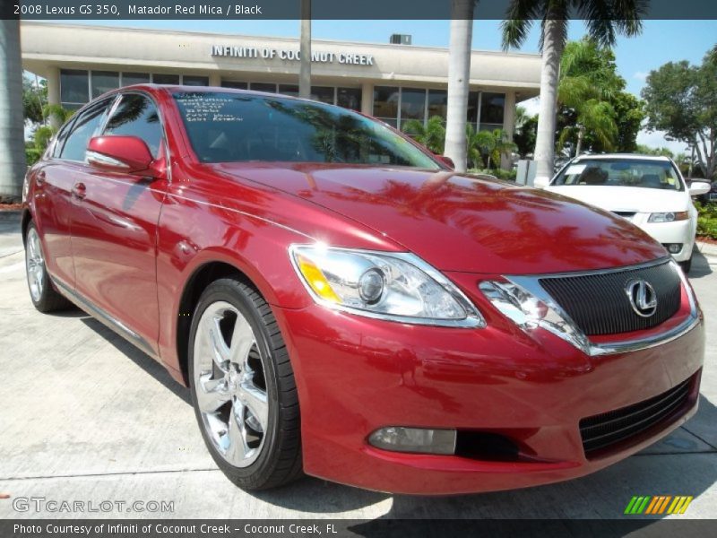 Matador Red Mica / Black 2008 Lexus GS 350