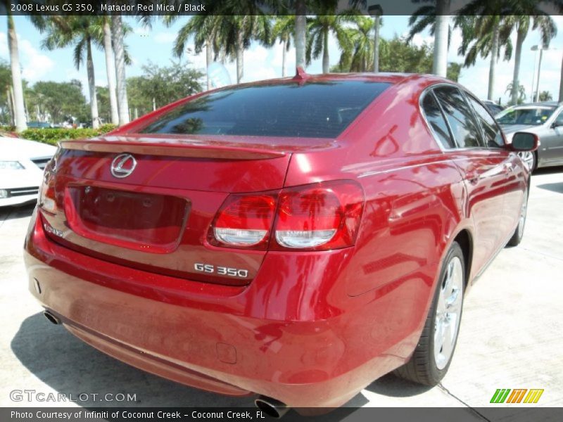 Matador Red Mica / Black 2008 Lexus GS 350