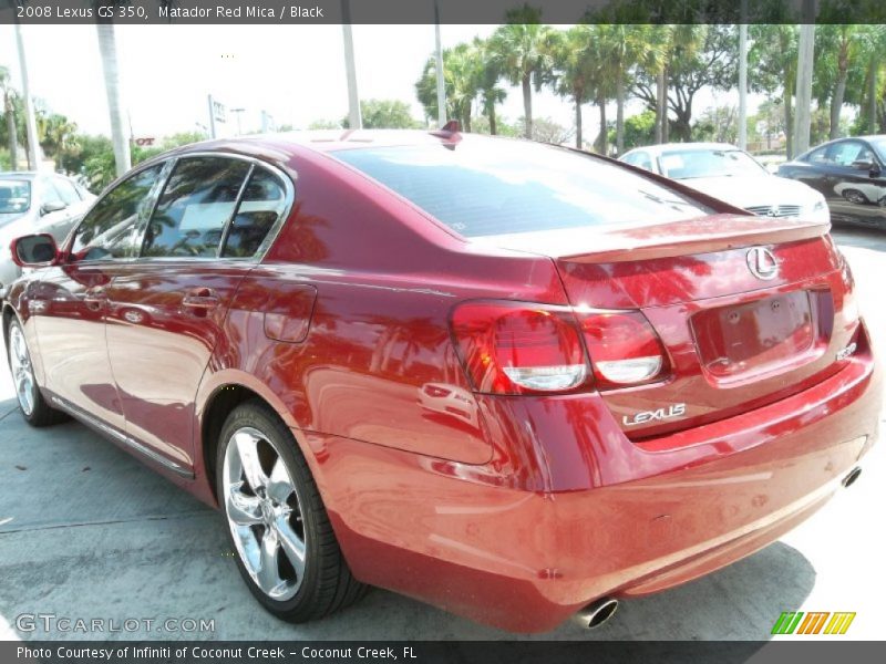 Matador Red Mica / Black 2008 Lexus GS 350