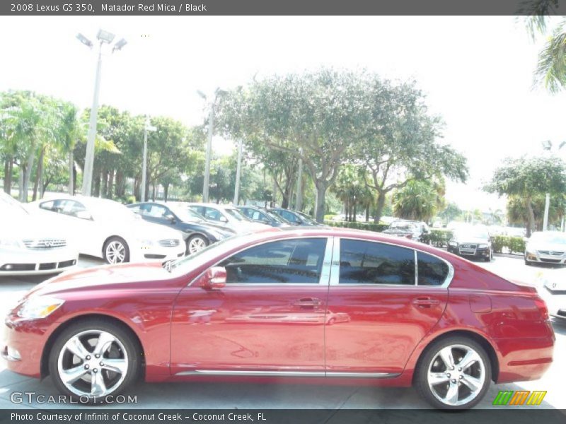 Matador Red Mica / Black 2008 Lexus GS 350