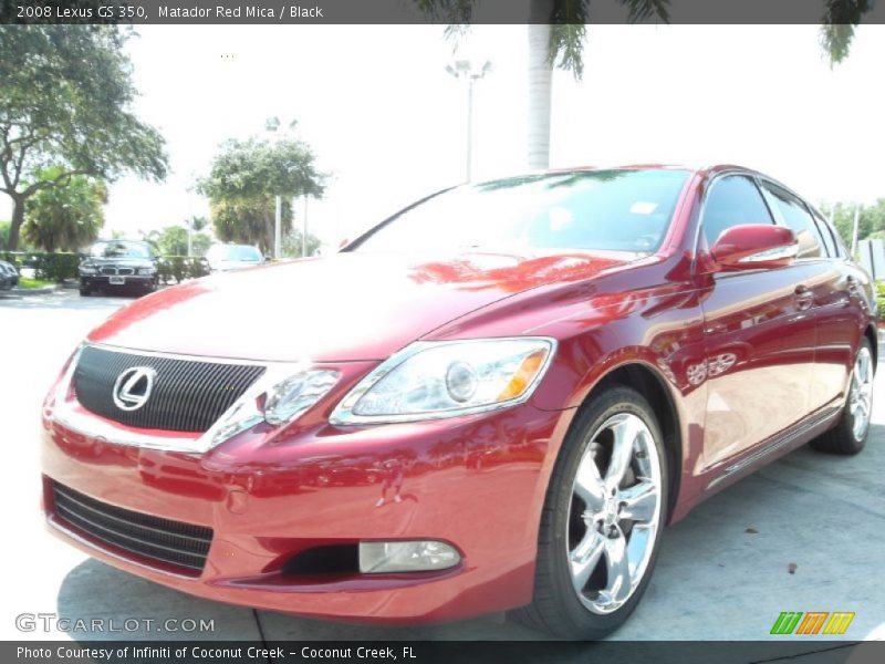 Matador Red Mica / Black 2008 Lexus GS 350
