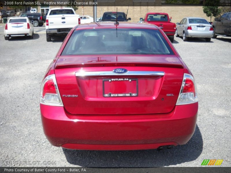 Redfire Metallic / Charcoal Black 2008 Ford Fusion SEL