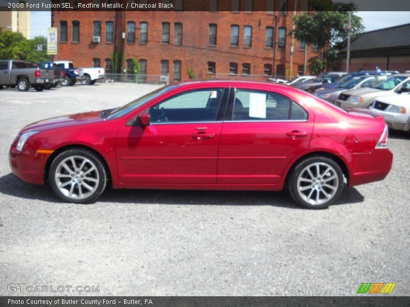 Redfire Metallic / Charcoal Black 2008 Ford Fusion SEL