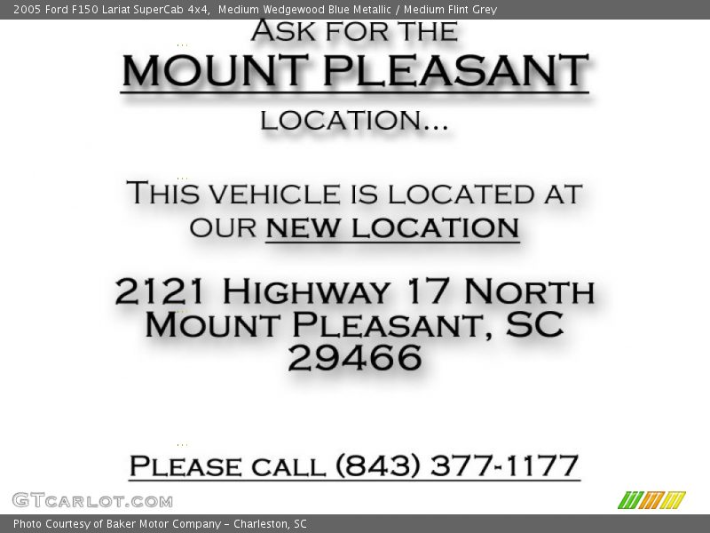 Medium Wedgewood Blue Metallic / Medium Flint Grey 2005 Ford F150 Lariat SuperCab 4x4