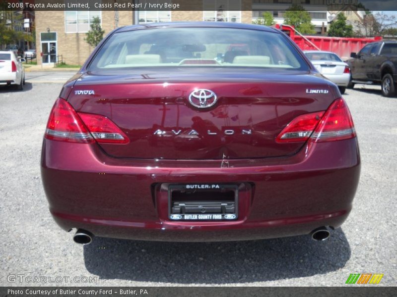 Cassis Red Pearl / Ivory Beige 2008 Toyota Avalon Limited