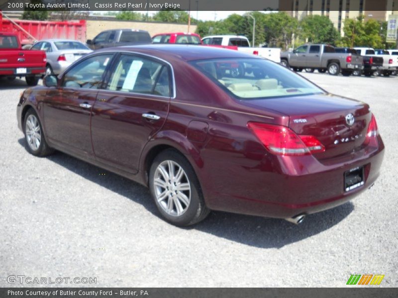Cassis Red Pearl / Ivory Beige 2008 Toyota Avalon Limited