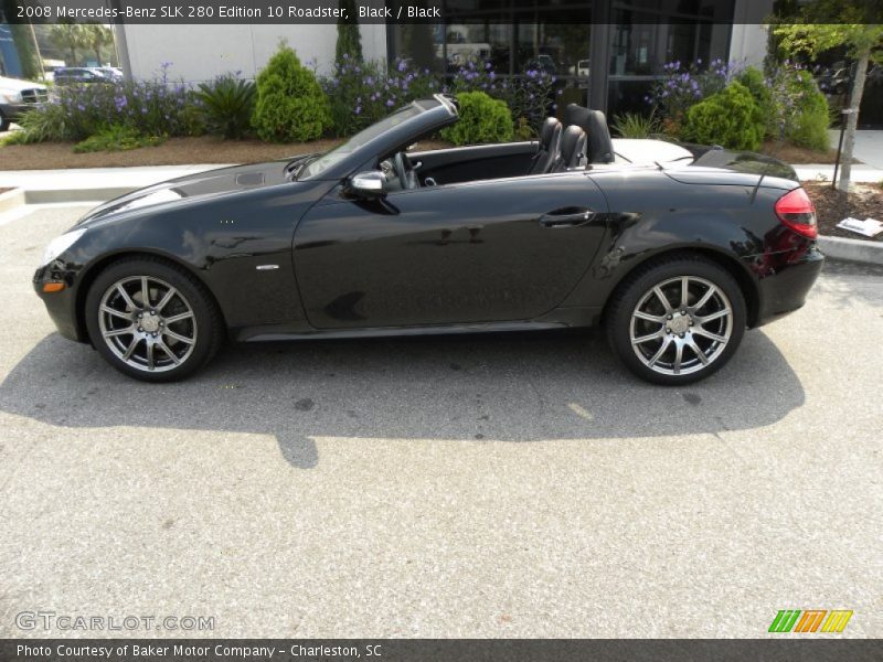Black / Black 2008 Mercedes-Benz SLK 280 Edition 10 Roadster