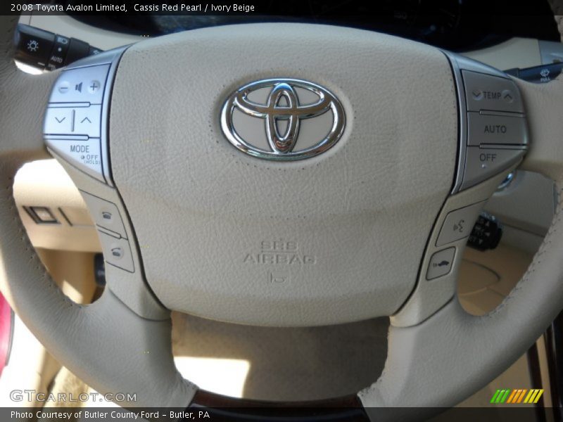 Cassis Red Pearl / Ivory Beige 2008 Toyota Avalon Limited