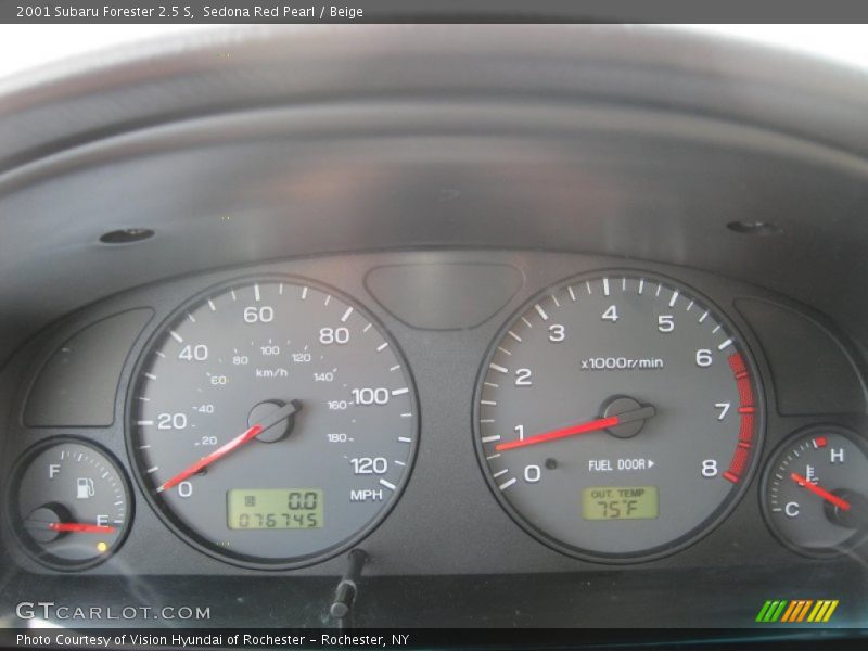  2001 Forester 2.5 S 2.5 S Gauges