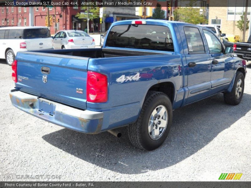Atlantic Blue Pearl / Medium Slate Gray 2005 Dodge Dakota SLT Quad Cab 4x4
