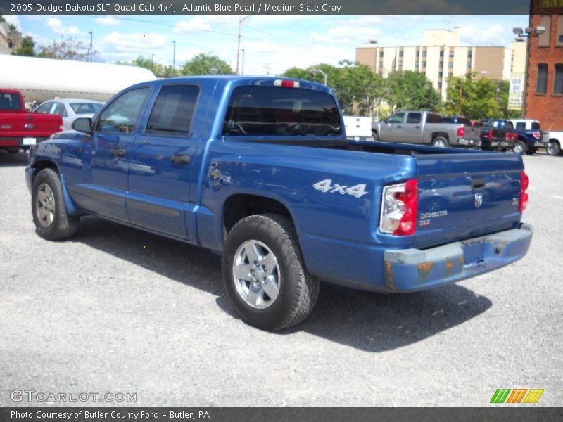 Atlantic Blue Pearl / Medium Slate Gray 2005 Dodge Dakota SLT Quad Cab 4x4