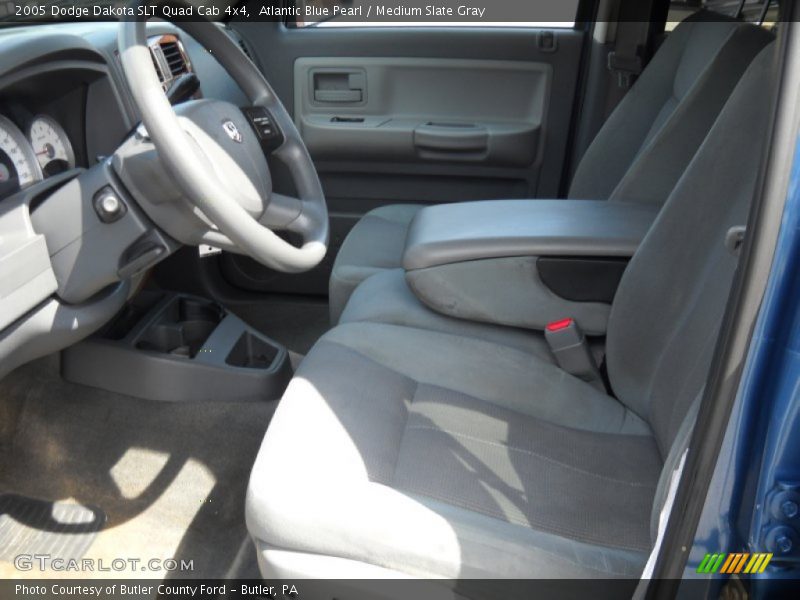 Atlantic Blue Pearl / Medium Slate Gray 2005 Dodge Dakota SLT Quad Cab 4x4