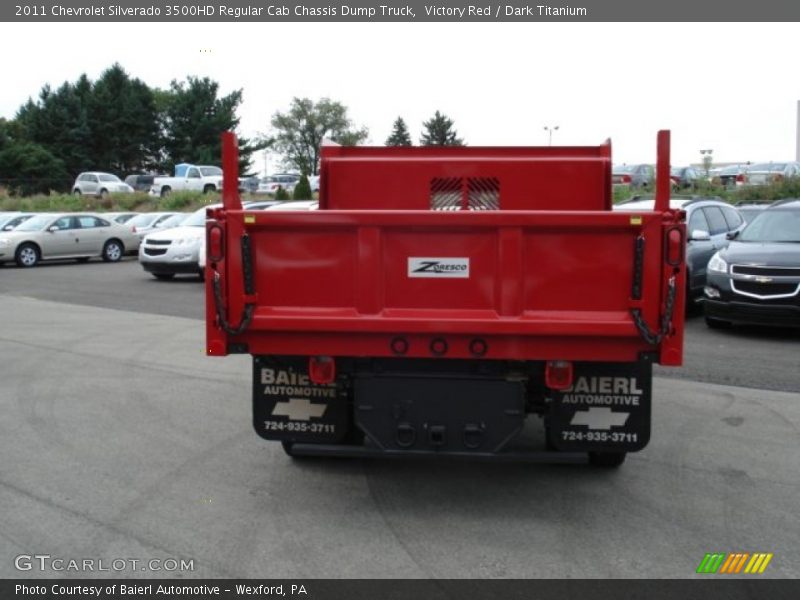 Victory Red / Dark Titanium 2011 Chevrolet Silverado 3500HD Regular Cab Chassis Dump Truck